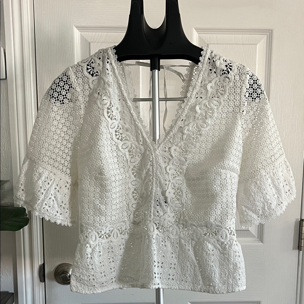 Abercrombie & Fitch Crochet Blouse size L - Picture 1 of 13